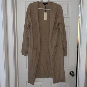 Love Tree long beige sweater cardigan, SZ L - NWT